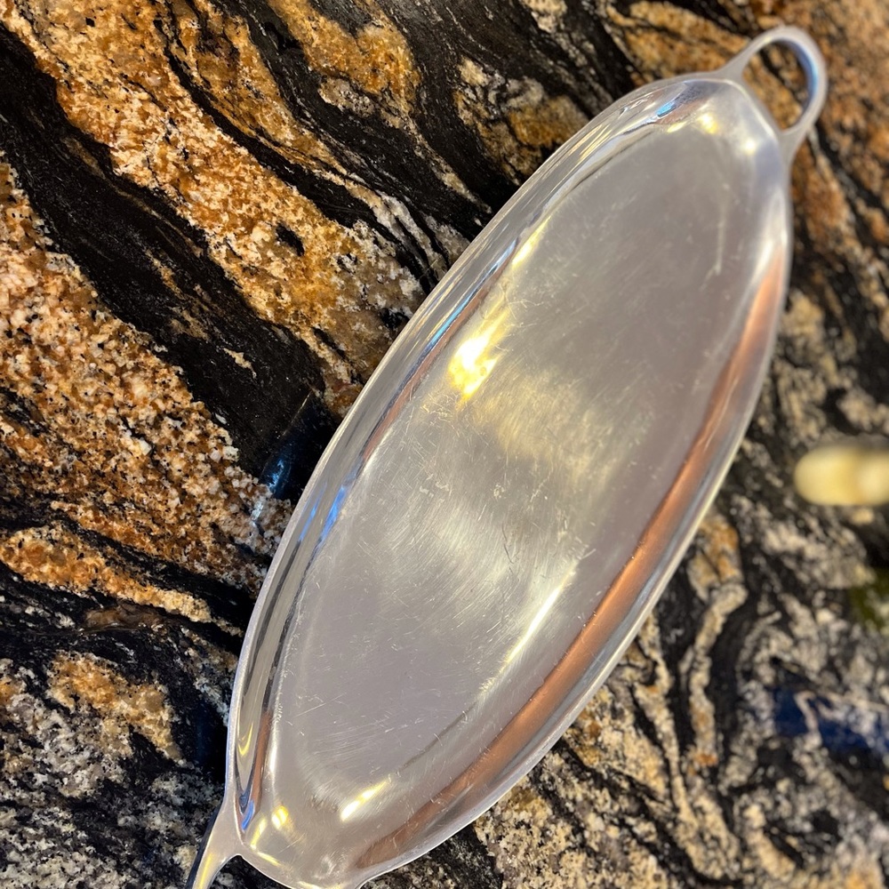 Pewter oval tray